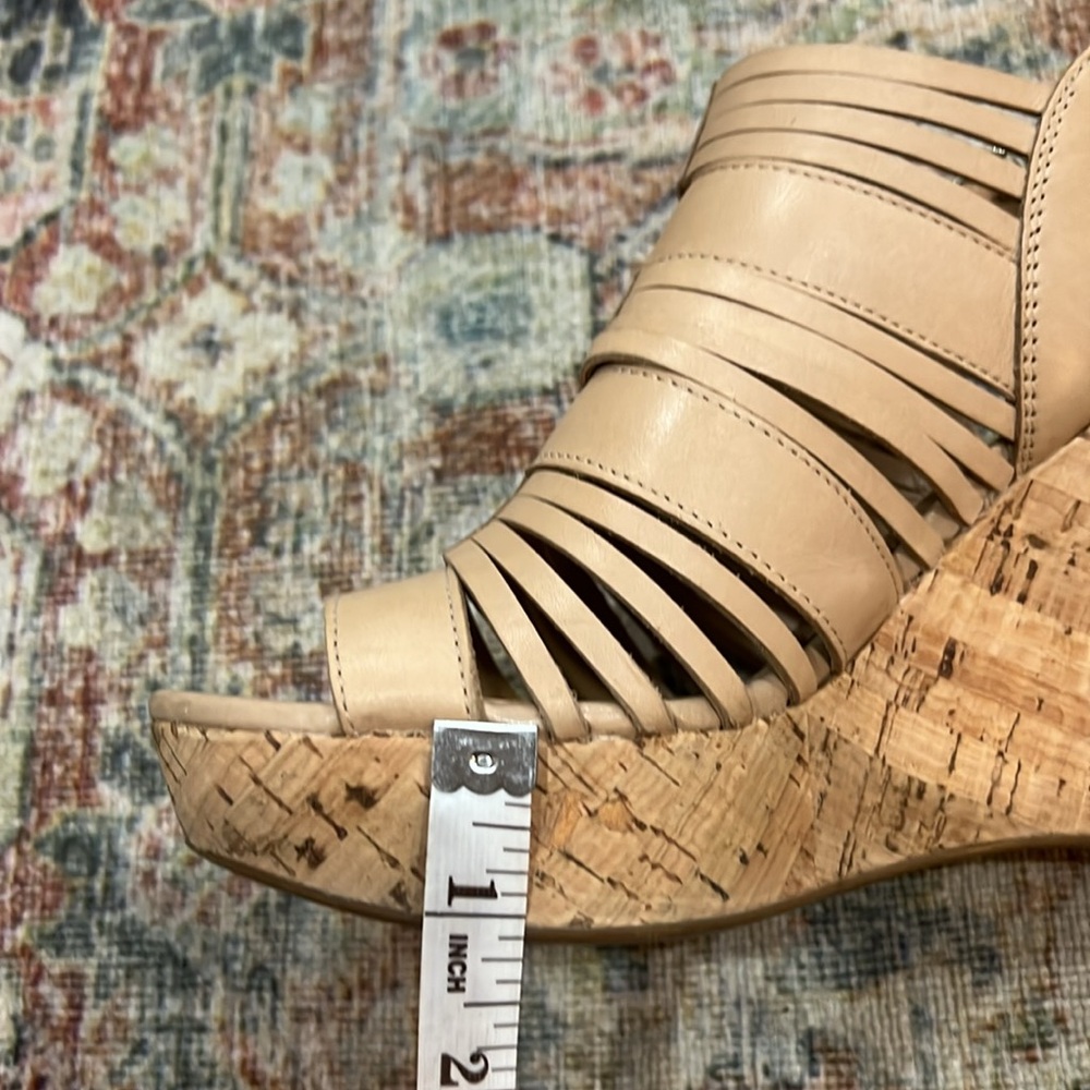 Franco Sarto Women's Tan 4” Wedge Sandals Size 7 - Picture 15 of 15